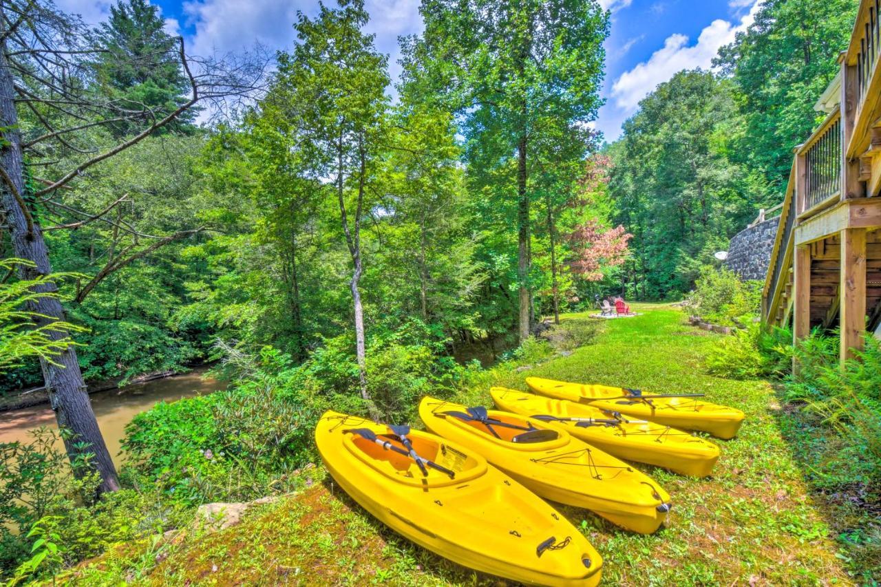 Cozy Riverside Dahlonega Home With Kayaks And Fire Pit Exterior foto