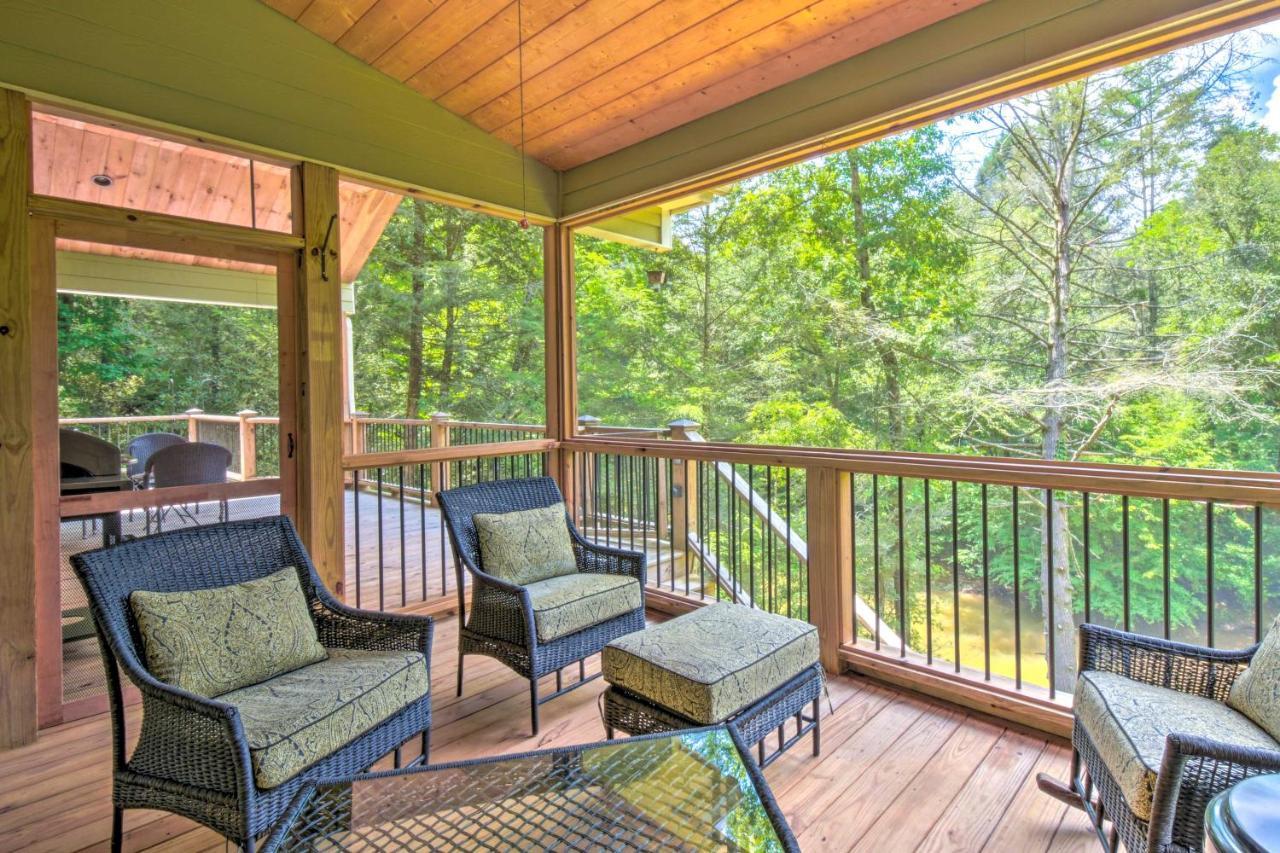 Cozy Riverside Dahlonega Home With Kayaks And Fire Pit Exterior foto